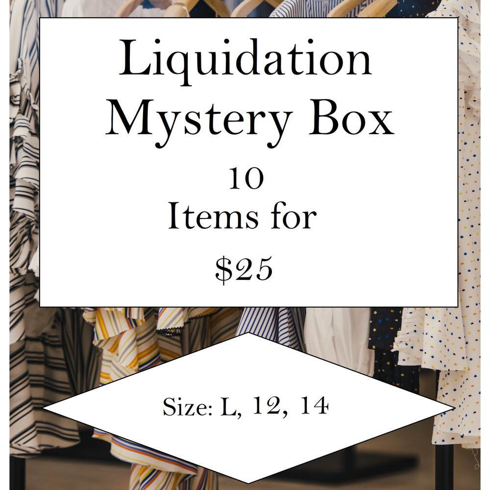 Womens Clothing Liquidation Mystery Box Size Large, 12, 14